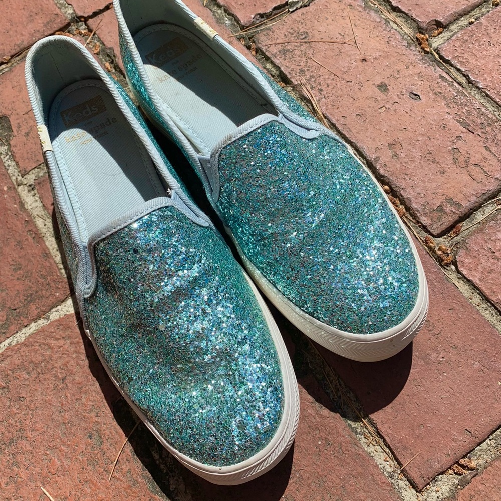 Kate Spade x Keds Blue Glitter Sneakers